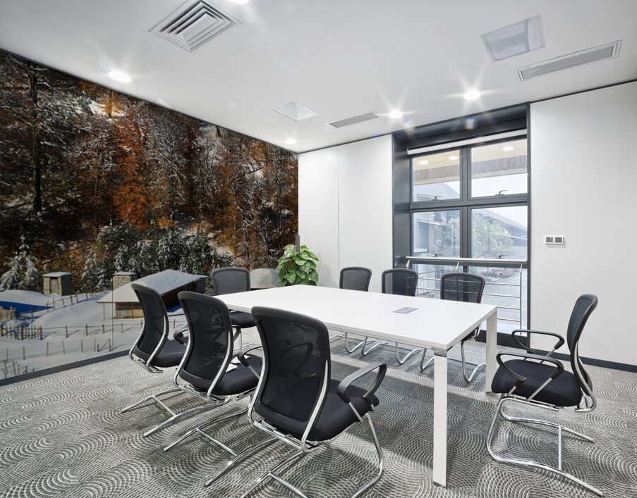 Autumn Behind the Snow Wall Printing