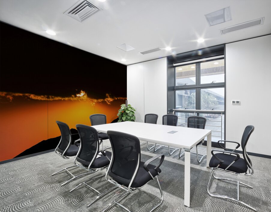 Fiery Dawn Wall Printing