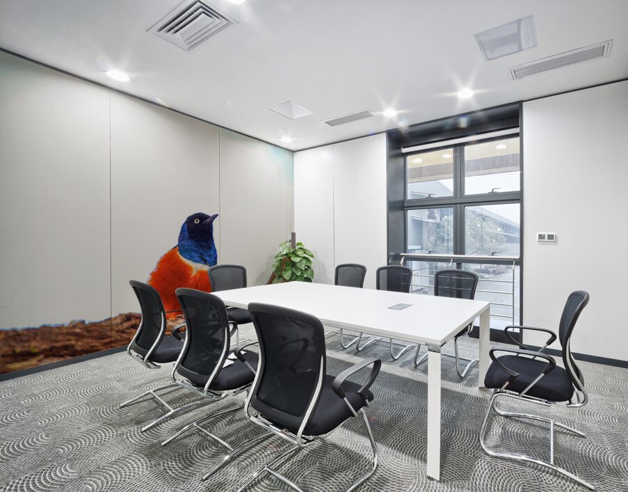 Feathered Jewel Wall Printing