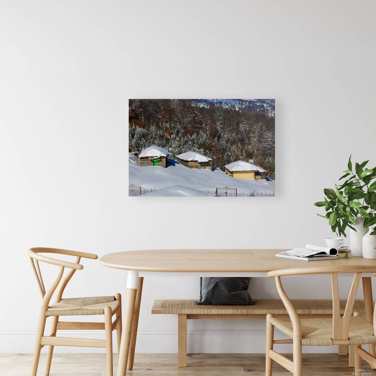 Snowy Cabins Reproduction